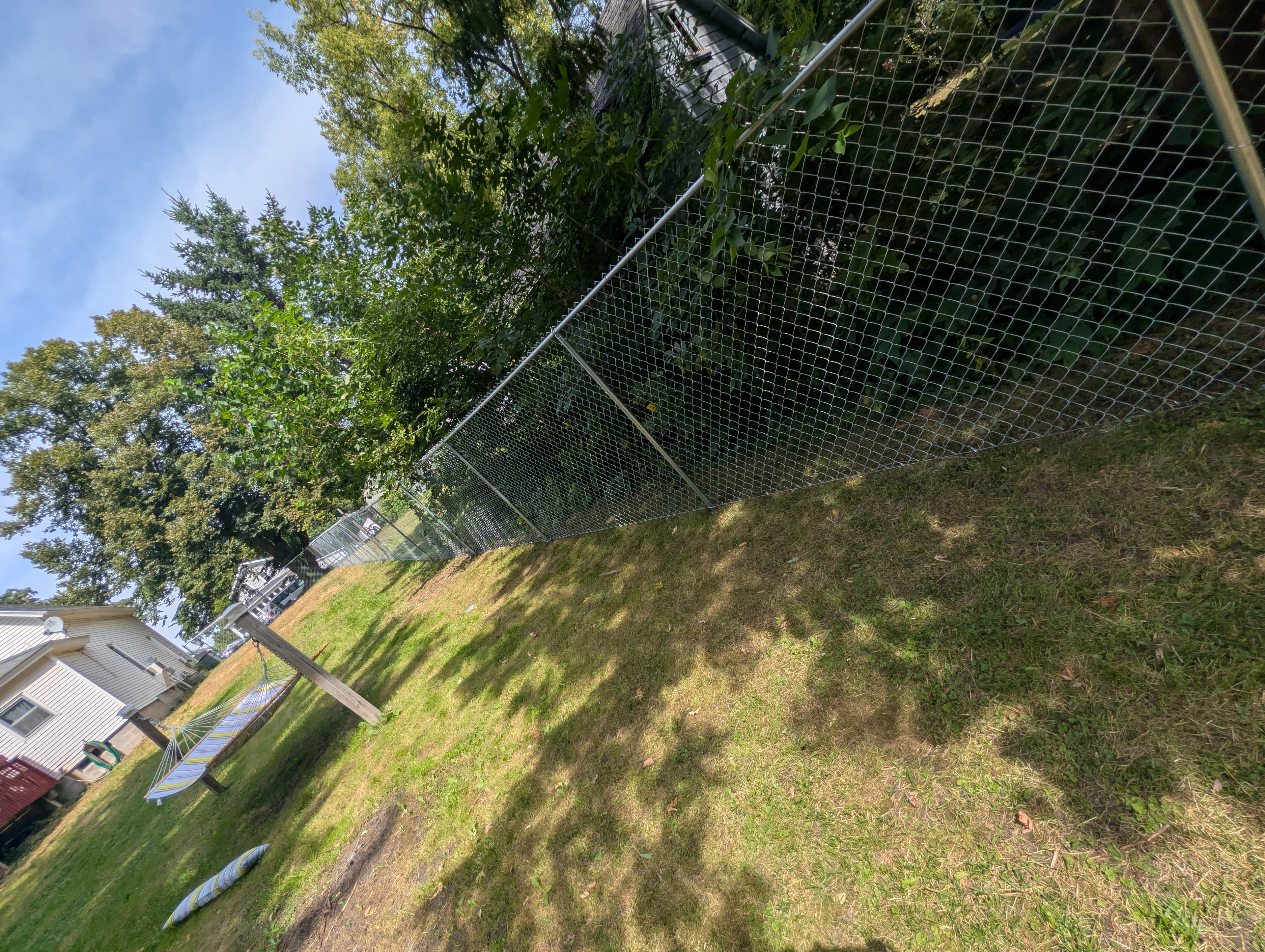 Newly installed fence panels and posts, Waseca Minnesota